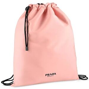 PRADA Pink Black reversible Bag backpack logo